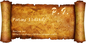 Patay Ildikó névjegykártya