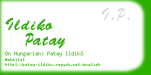 ildiko patay business card